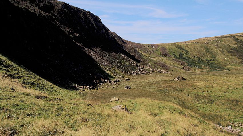 Head of the 'mignedd' below Mynydd Tal-y-mignedd