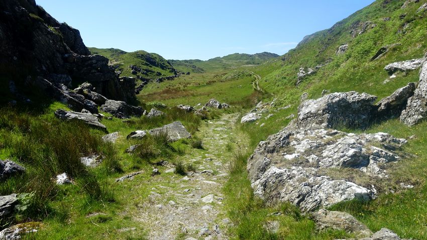 Approaching the Afon Gorsen valley Approaching the Afon Gorsen valley