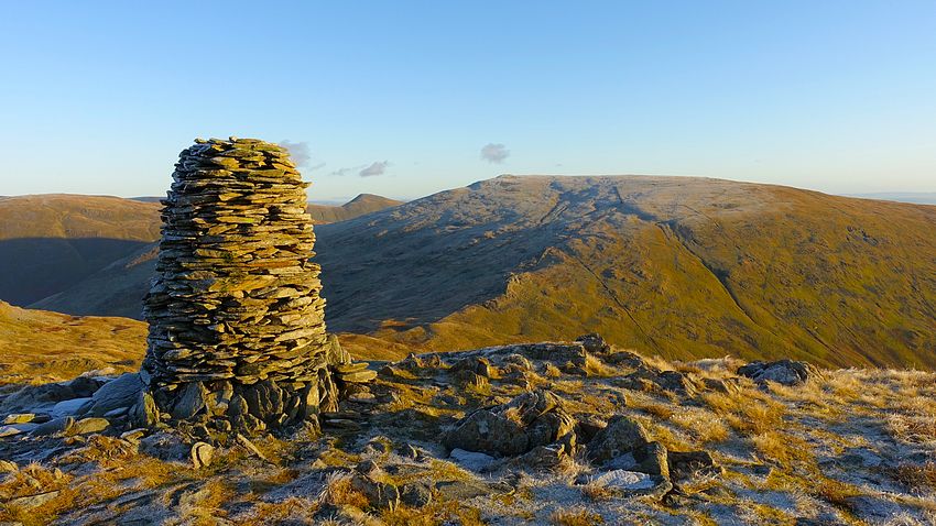 High Bakestones cairn and Red Screes High Bakestones cairn and Red Screes