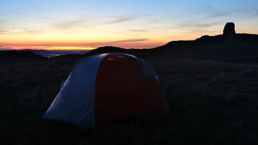 Sunrise from pitch on Rhobell Fawr Sunrise from pitch on Rhobell Fawr