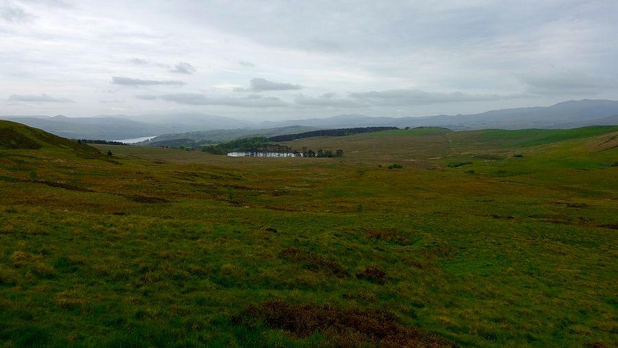 Misty view towards Llyn Maen Bras