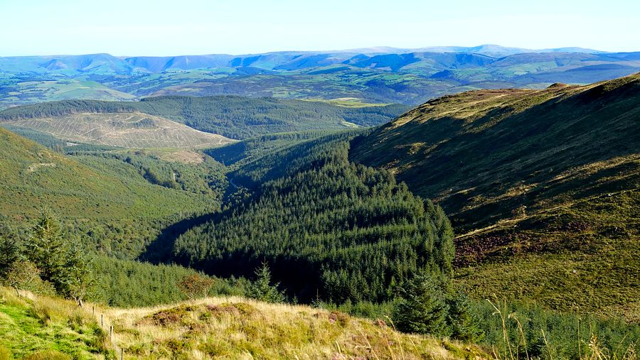View southwards from Mynydd Rhyd-galed View southwards from Mynydd Rhyd-galed