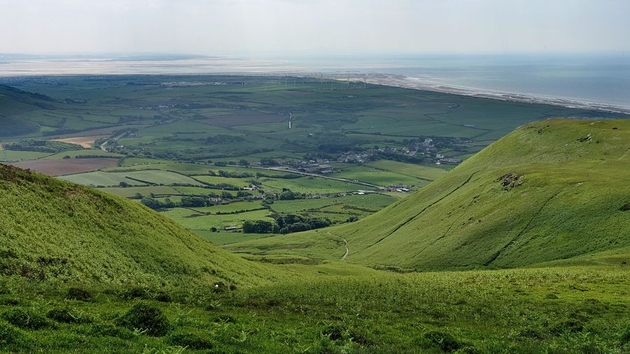 View to the sea from the ascent of Black Combe View to the sea from the ascent of Black Combe