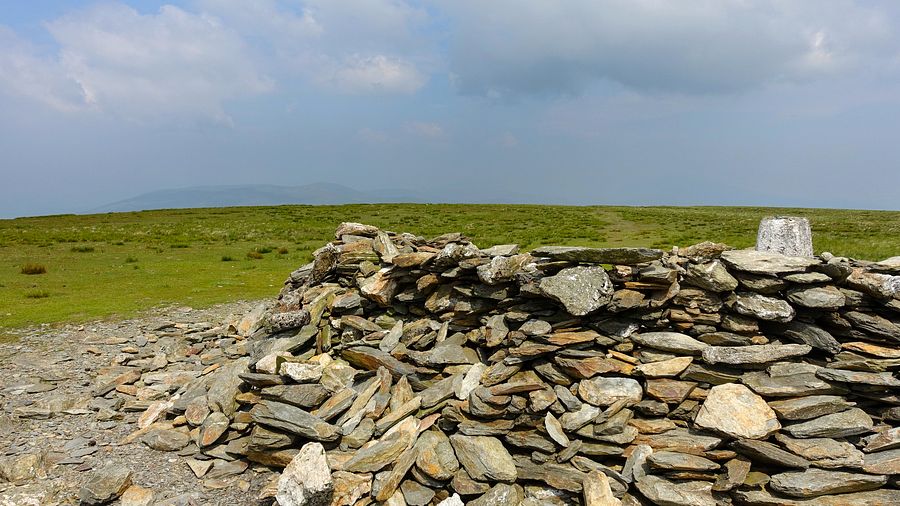 Windshelter and trig point of Black Combe Windshelter and trig point of Black Combe