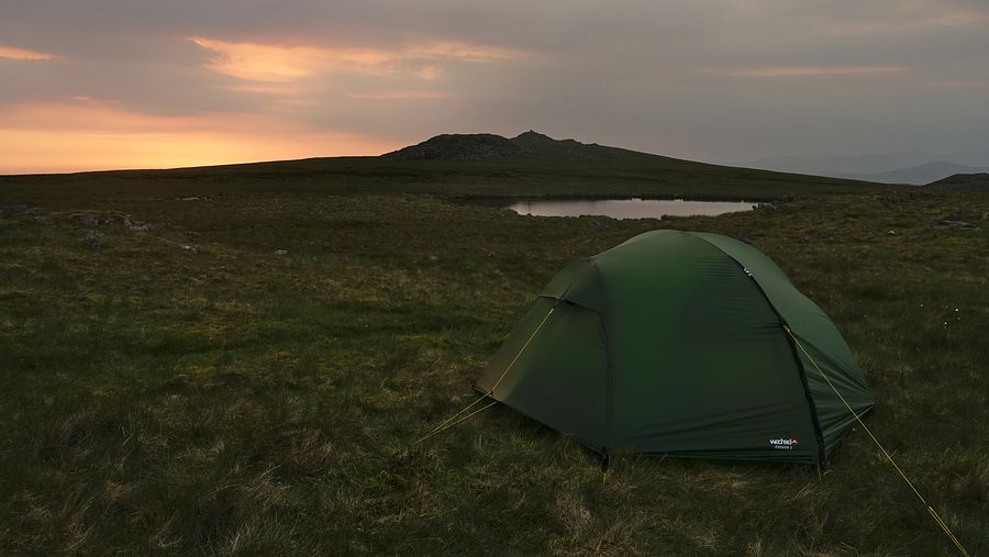 Pitch at Holehouse Tarn with Stainton Pike beyond Pitch at Holehouse Tarn with Stainton Pike beyond