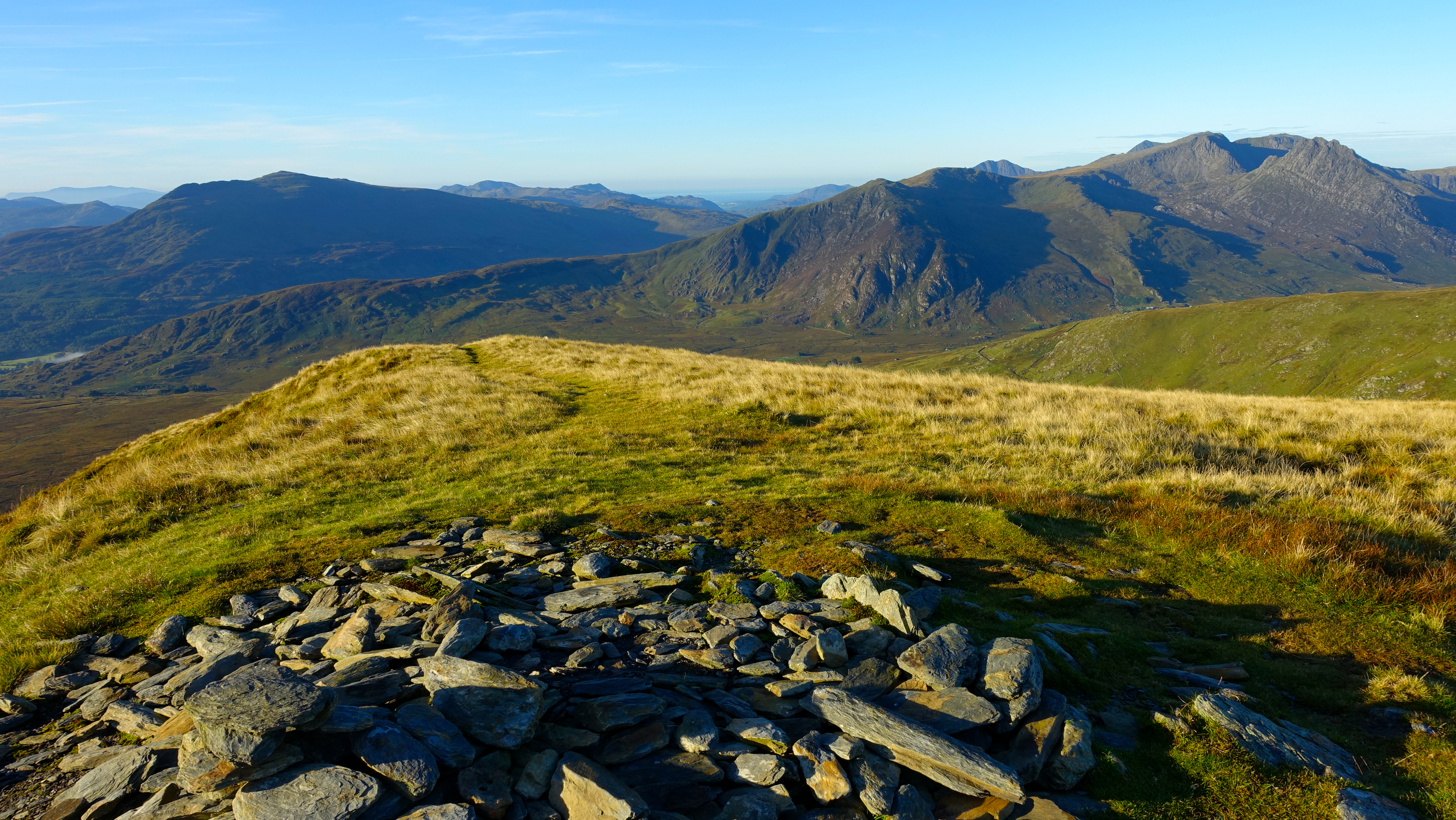 Moel Siabod & the Glyderau from the summit Moel Siabod & the Glyderau from the summit