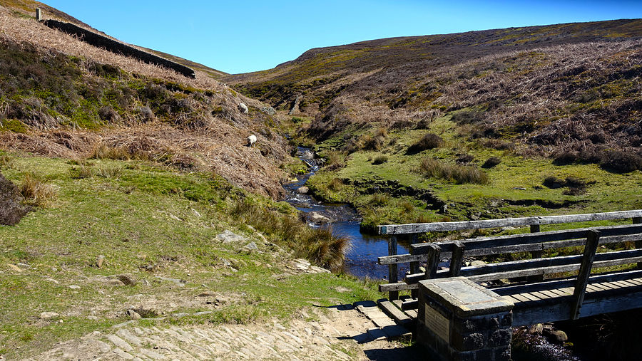 Footbridge at Hollingworth Clough