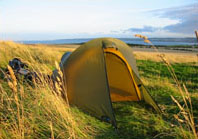 Clifftop pitch near Filey on the Cleveland Way